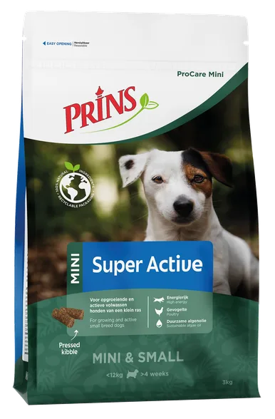 Prins Procare Mini Super active sausā barība, 12 kg
