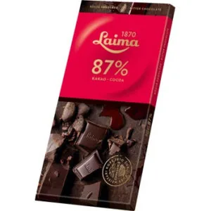 ŠOKOLĀDES TĀFELE TUMŠĀ LAIMA LUKSS 87% 90G