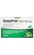 GINKOPRIM MAX (GINKGO ASINS CIRKULĀCIJAI UN SMADZEŅU DARBĪBAI), 120 MG, 30 TABLETES