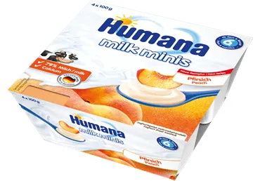 DESERTS HUMANA JOGURTA PERSIKU 6+ 4X100G