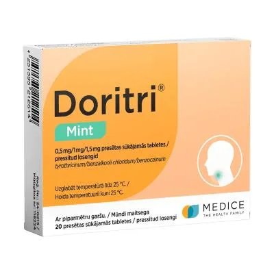 Doritri Mint 0,5 mg/1 mg/1,5 mg tabletes N20