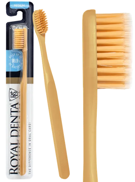 Royal Denta Gold Medium zobu birste, 1 gab.