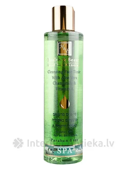 H&B attīrošs sejas toniks aloe vera chamomile & vitamin A, 250 ml