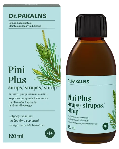 Dr. Pakalns Pini Plus sīrups, 120 ml