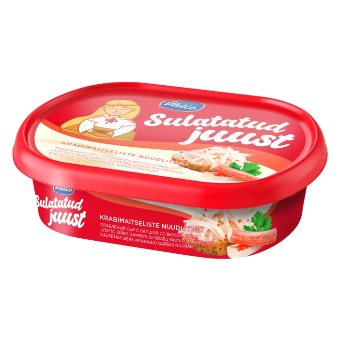 KAUSĒTAIS SIERS VALIO AR KRABJU GARŠAS NŪJIŅĀM 185G