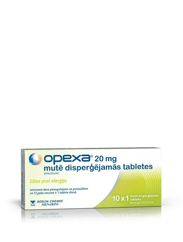 Opexa 20 mg mutē disperģējamās tabletes, 10 gb.