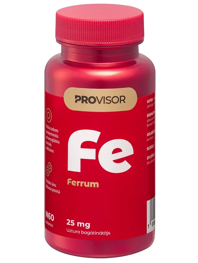 Provisor Dzelzs (fe) 25 mg, 60 tabletes