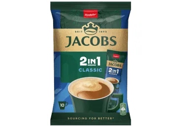 ŠĶĪSTOŠĀS KAFIJAS DZĒRIENS JACOBS 2IN1 10X12,4G