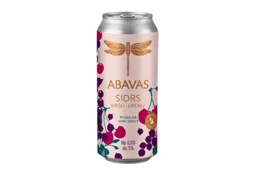Сидр Abavas вишнёво-чёрносмородиновый 5%, 0,33 л