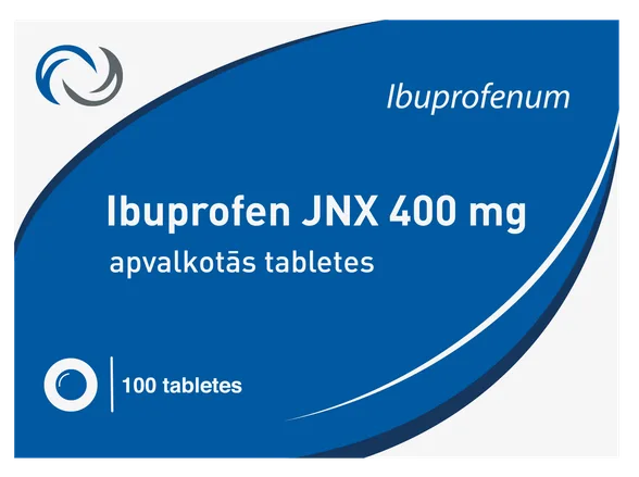 JNX Ibuprofen 400 mg apvalkotās tabletes, 100 gab.