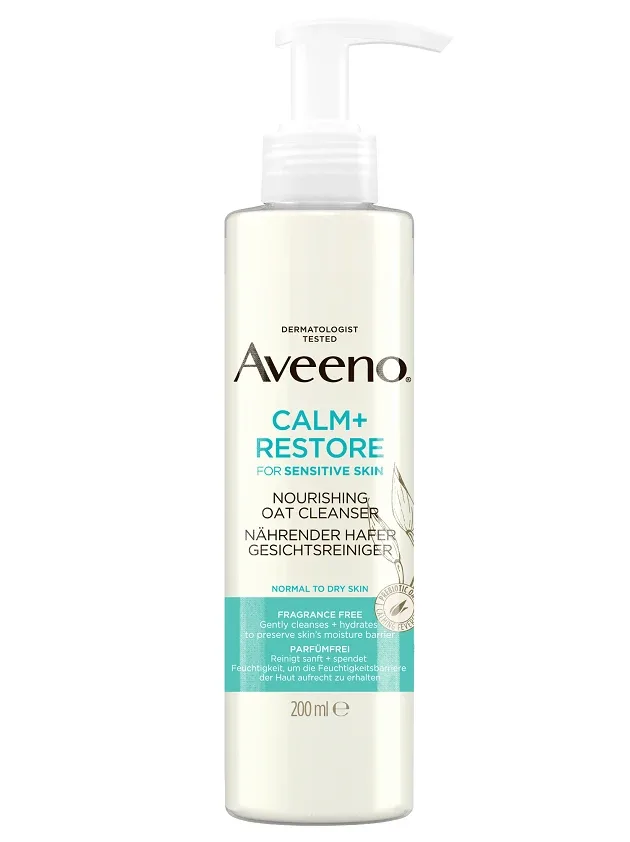 Aveeno Calm+Restore barojošs ādas attīrītājs ar auzām, 200 ml