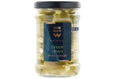 Оливки с сырной начинкой Well Done Premium, 250 г