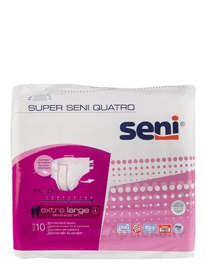 Подгузники для взрослых Seni Super Quatro X-Large, 10 шт.