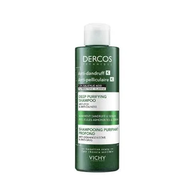 Vichy Dercos Anti Dandruf K.šampūns - skrubis īpaši ciešām taukainām blaugznām, 250 ml