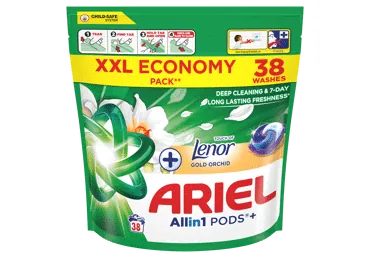 VEĻAS MAZGĀŠANAS KAPSULAS ARIEL GOLD ORCHID 38GAB.