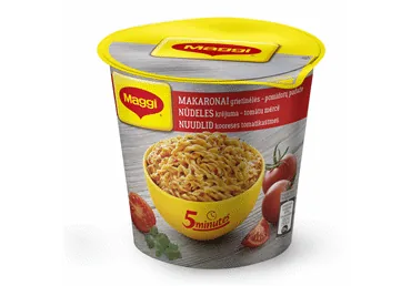 ĀTRI PAGATAVOJAMAS NŪDELES MAGGI AR KRĒJUMA-TOMĀTU GARŠU 62G