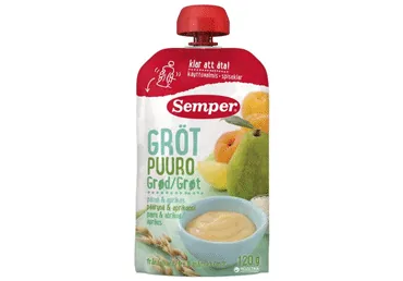 BIEZENIS SEMPER GRAUDU-BUMBIERU-APRIKOŽU-BANĀNU 6+ 120G