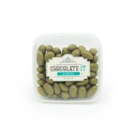 MANDELES KARAMELIZĒTAS BALTAJĀ ŠOKOLĀDĒ AR MATCHA PULVERI 350G CHOCOLATE IT