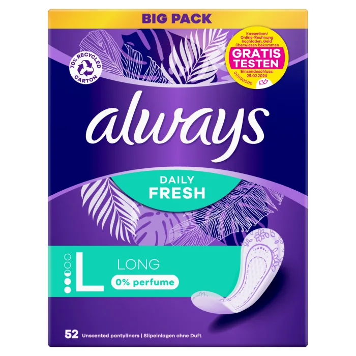 IKDIENAS IELIKTNĪŠI ALWAYS LONG 0% PERFUME 52 GAB
