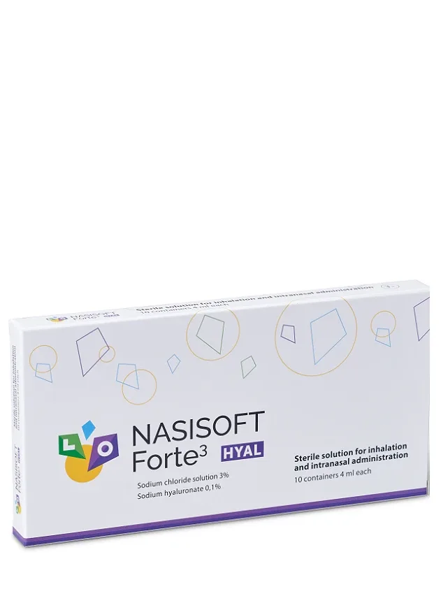 Nasisoft forte 3 hyal sterils šķīdums inhalācijām un intranazālai lietošanai, 10 x 4 ml