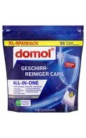 DOMOL ALL‑IN‑ONE TRAUKU MAZGĀJAMĀS MAŠĪNAS KAPSULAS XL, 55GAB.