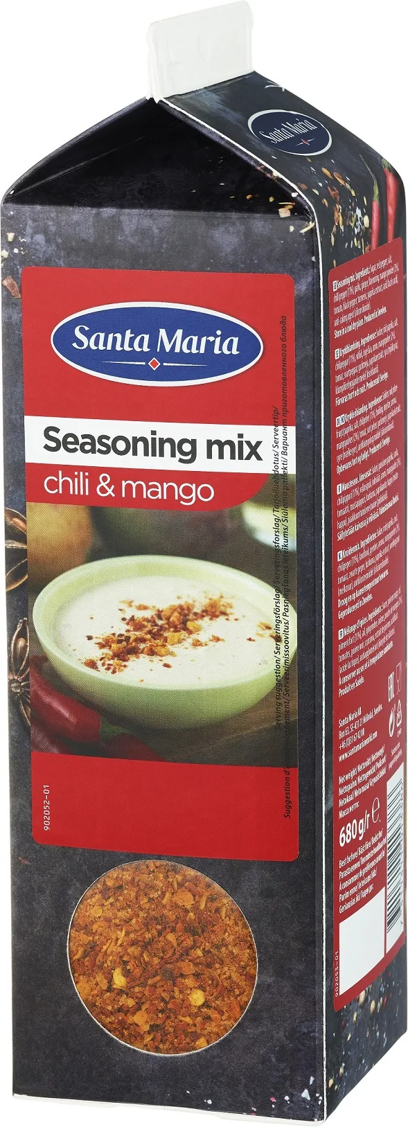 MĒRCES GARŠVIELU MAISĪJUMS AR ČILI UN MANGO 680 G, SANTA MARIA, TETRAPAKA