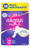 ALWAYS ULTRA PLATINUM SUPER QUATTRO HIGIĒNISKĀS PAKETES, 26GAB.