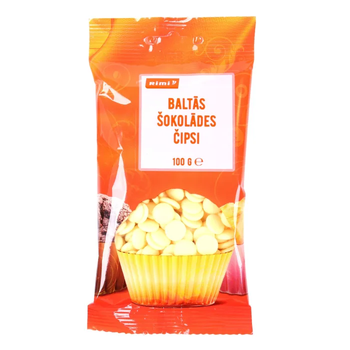 BALTĀS ŠOKOLĀDES ČIPSI RIMI 100G