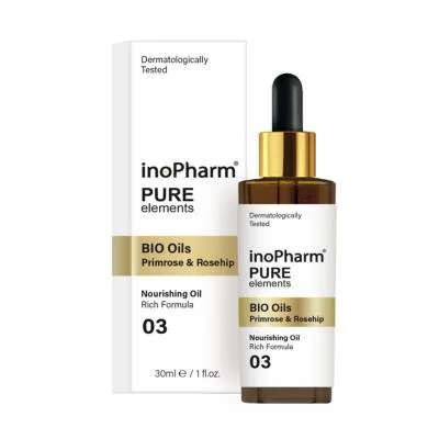 Inopharm Pure Elements BIO oils primrose & rosehip sejas eļļa 30 ml