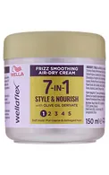 WELLAFLEX 7IN1 FRIZZ SMOOTHING MATU KRĒMS PRET SPUROŠANOS AR OLĪVEĻĻAS ATVASINĀJUMU, 150ML