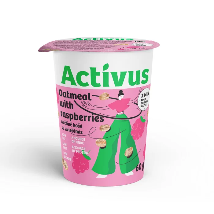 ĀTRI PAGATAVOJAMA AUZU BIEZPUTRA ACTIVUS AR AVENĒM 60G