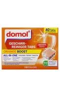 DOMOL ALL IN ONE ORANGE BOOST TABLETES TRAUKU MAZGĀJAMAI MAŠĪNAI, 40GAB.