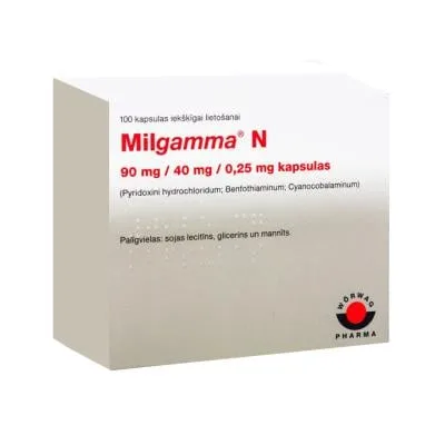 Milgamma N 90 mg/40 mg/0,25 mg mīkstās kapsulas N100