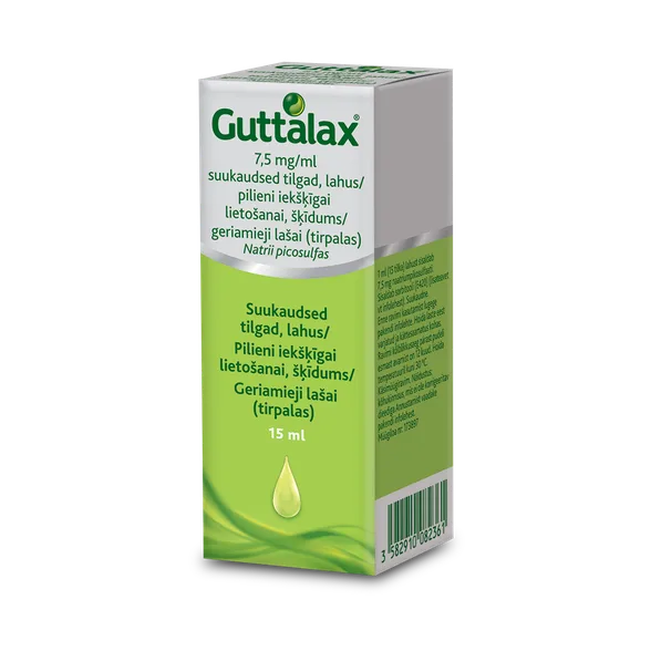 Guttalax 7,5 mg/ml pilieni, 15 ml