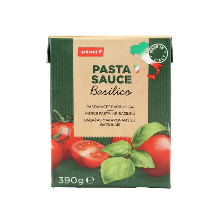 MĒRCE MAKARONIEM RIMI AR BAZILIKU 390G