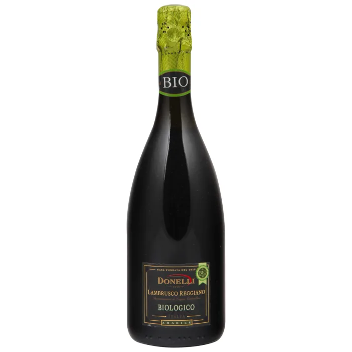 Pusdzirkstošs pussalds sarkanvīns Donelli Lambrusco Reggiano Biologico 9% 0,75 l