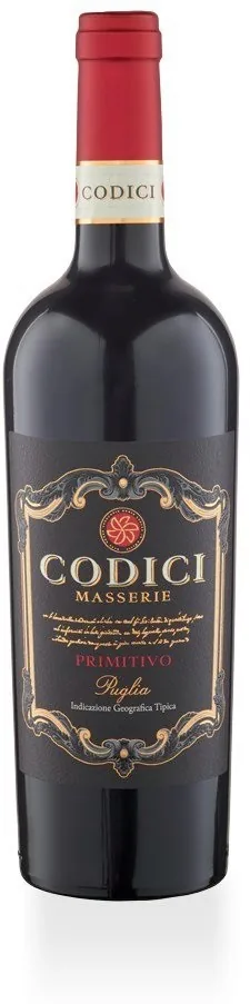 Sarkanvīns Codici Primitivo Puglia IGT, sauss, 13,5%, 0,75 l