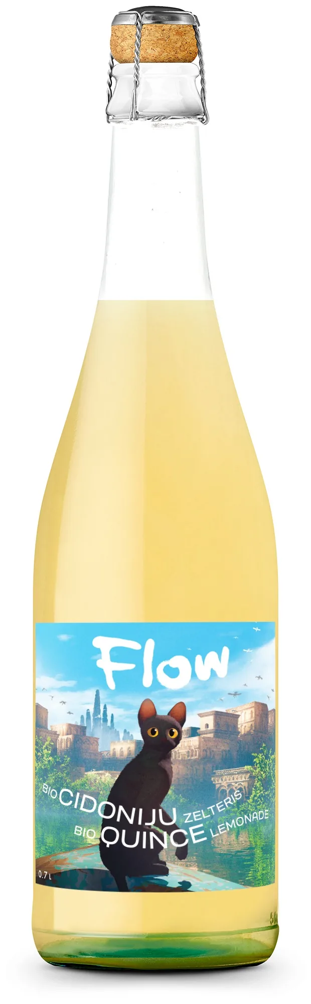 ZELTERIS GARDU MUTI "FLOW" 0.7L, VELTĪJUMS, BIO, CIDONIJU, STIKLĀ, (DEP)