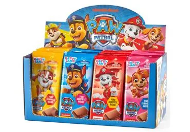 ŠOKOLĀDES BATONIŅŠ AR PĀRSTEIGUMU PAW PATROL 80G