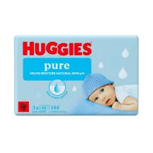 MITRĀS SALVETES HUGGIES PURE 3X48GAB.