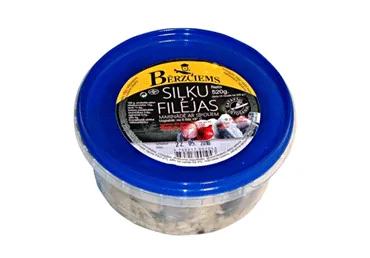 SIĻĶU FILEJAS GABALIŅI MARINĀDĒ AR SĪPOLIEM BĒRZCIEMS 520G