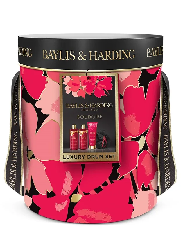 Baylis & Harding Boudiore Cherry Blossom luxury pamper drum dāvanu komplekts