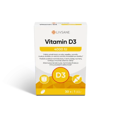 Livsane D3 4000 kapsulas N30