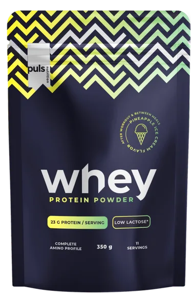 Puls Nutrition Whey Protein Pineapple ice cream low lactose pulveris, 350 g