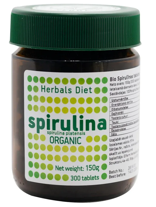 Спирулина Organic Herbals таблетки, 300 шт.