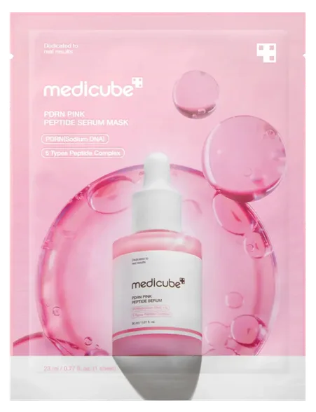 Medicube PDRN Pink Peptide serum auduma sejas maska, 23 ml