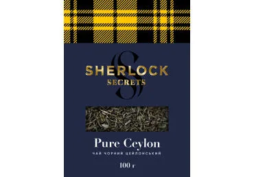 MELNĀ TĒJA SHERLOCK SECRETS PURE CEYLON 100G