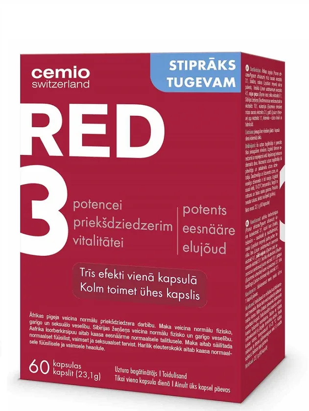 Cemio red 3 potencei, 60 kapsulas