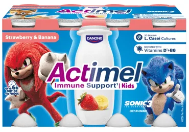 JOGURTA DZĒRIENS ACTIMEL ZEMEŅU-BANĀNU 8X100G