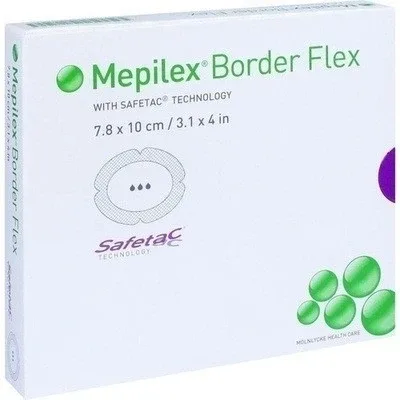Mepilex Border Flex Oval 7.8 x 10 cm, 5 gb.